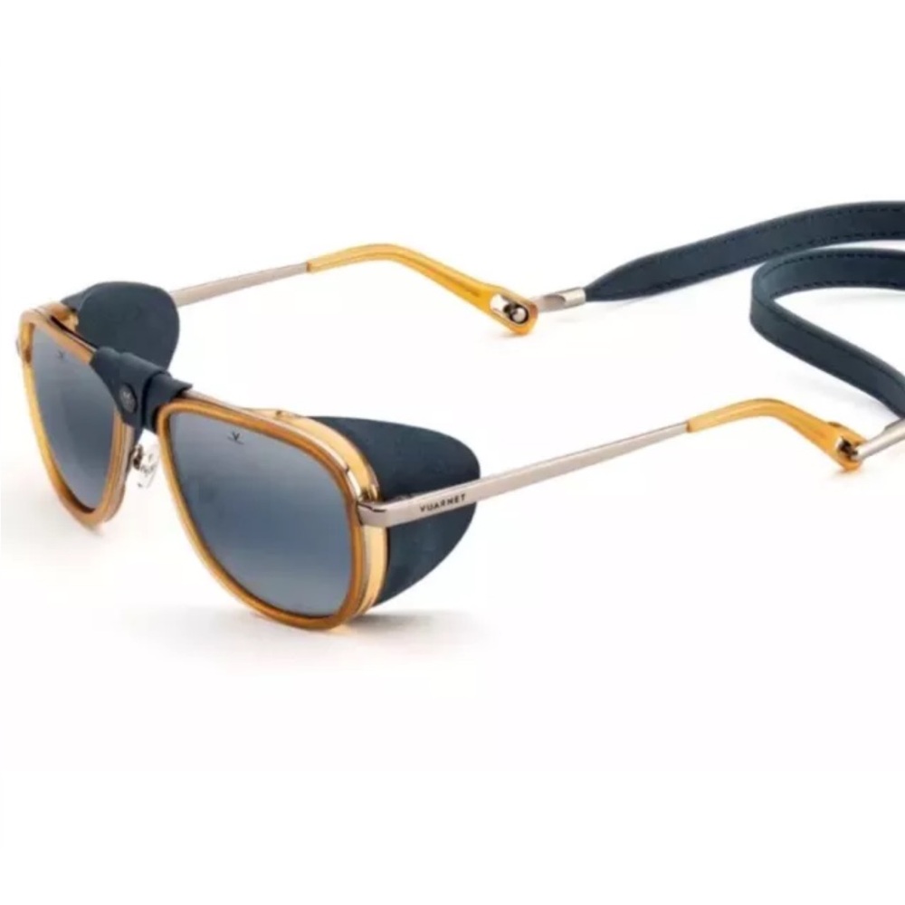 Vuarnet Sunglasses Alpine Glacier Aviator VL2111 Polarized Amber Blue Polar